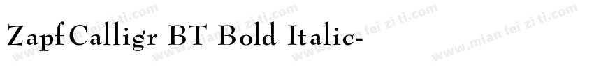 ZapfCalligr BT Bold Italic字体转换